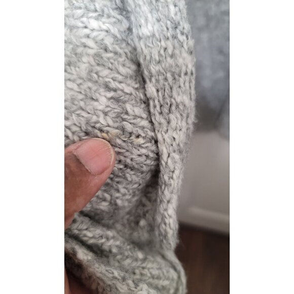 Eddie Bauer Womens Heather Gray Shawl Collar Knit Cardigan Sweater L/XL - Picture 9 of 10